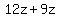 12z%2B9z