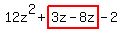12z%5E2%2Bhighlight%283z-8z%29-2