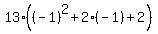 13%28%28-1%29%5E2%2B2%28-1%29%2B2%29