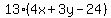 13%284x%2B3y-24%29