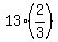 13%2A%282%2F3%29