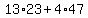 13%2A23+%2B+4%2A47