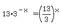 13%2A3%5E%28-x%29=%2813%2F3%29%5Ex
