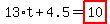 13%2At%2B4.5=highlight_red%28+10+%29