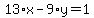 13%2Ax-9%2Ay=1