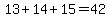 13%2B14%2B15=42