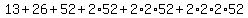 13%2B26%2B52%2B2%2A52%2B2%2A2%2A52%2B2%2A2%2A2%2A52