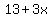 13%2B3x