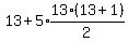 13%2B5%2Aexpr%2813%2813%2B1%29%2F2%29