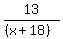 13%2F%28%28x%2B18%29%29