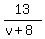 13%2F%28v%2B8%29