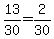 13%2F30=2%2F30