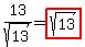13%2Fsqrt%2813%29+=highlight%28sqrt%2813%29%29
