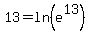 13=ln%28e%5E13%29
