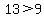 13%3E9