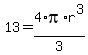 13+=+4%2Api%2Ar%5E3%2F3