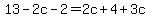 13-2c-2=2c%2B4%2B3c