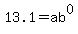 13.1+=+ab%5E0