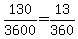 130%2F3600+=+13%2F360