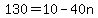 130=10-40n%29