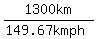 1300km%2F%28149.67kmph%29
