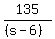 135%2F%28%28s-6%29%29
