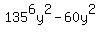 135%5E6y%5E2-60y%5E2
