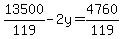 13500%2F119-2y=4760%2F119