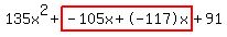 135x%5E2%2Bhighlight%28-105x%2B-117x%29%2B91