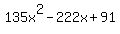 135x%5E2-222x%2B91