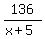 136%2F%28x%2B5%29