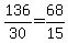 136%2F30=68%2F15