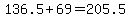 136.5+%2B+69+=+205.5