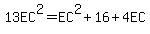 13EC%5E2=EC%5E2%2B16%2B4EC