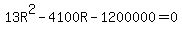 13R%5E2+-+4100R+-+1200000+=+0
