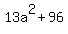 13a%5E2+%2B+96+