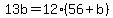 13b=12%2856%2Bb%29