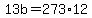 13b=273%2A12