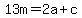13m=2a%2Bc