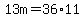 13m=36%2A11