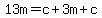 13m=c%2B3m%2Bc