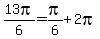 13pi%2F6=pi%2F6%2B2pi