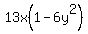 13x%281-6y%5E2%29
