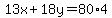13x%2B18y=80%2A4