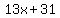 13x%2B31