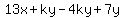 13x%2Bky-4ky%2B7y