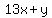 13x%2By