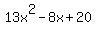 13x%5E2-8x%2B20+