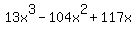 13x%5E3-104x%5E2%2B117x