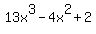 13x%5E3-4x%5E2%2B2